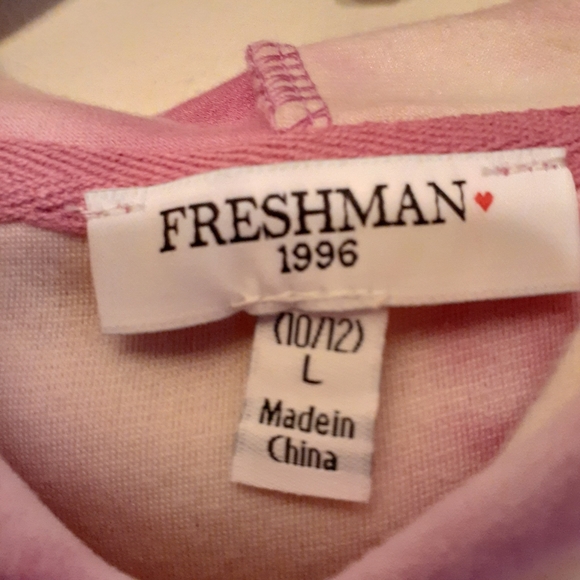 Freshman 2pc Pink Tie Dye Sweatshirt size  large 10/12 - Picture 7 of 7